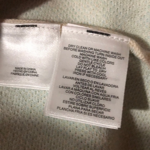 Anne Klein Ivory/Mint Green Long Cardigan Sweater - Picture 5 of 5